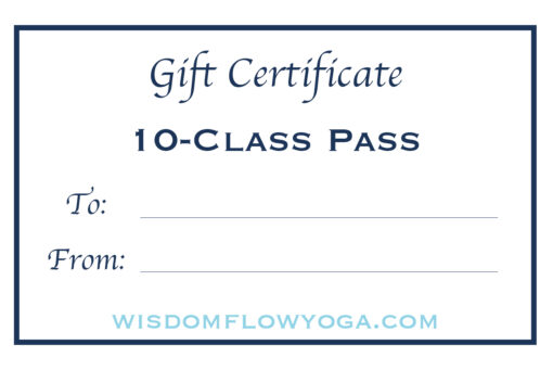 Gift Certificates - 10-Classes
